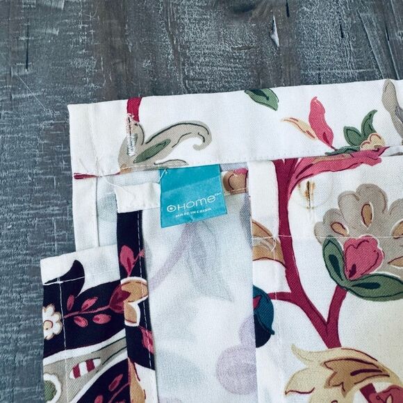 Pink Floral Paisley Print Fabric Target Shower Curtain - Picture 4 of 7